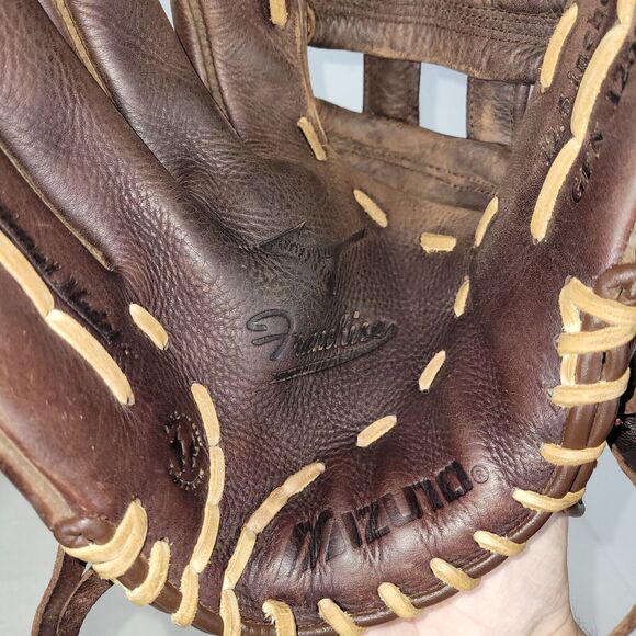 Mizuno Glove Baseball Brown Leather Softball Left Handed 12.5" Model GFN 1250B3 - Picture 6 of 14